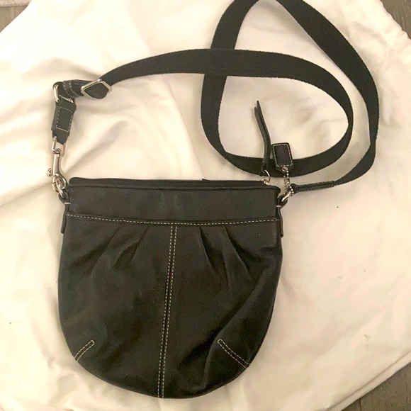 None Handbags - Black leather crossbody bag
